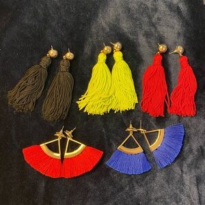 Colorful Tassel Earring Set